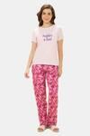 Amante Full Length Pyjama Bottom - Red Violet Floral Print — thumbnail 5